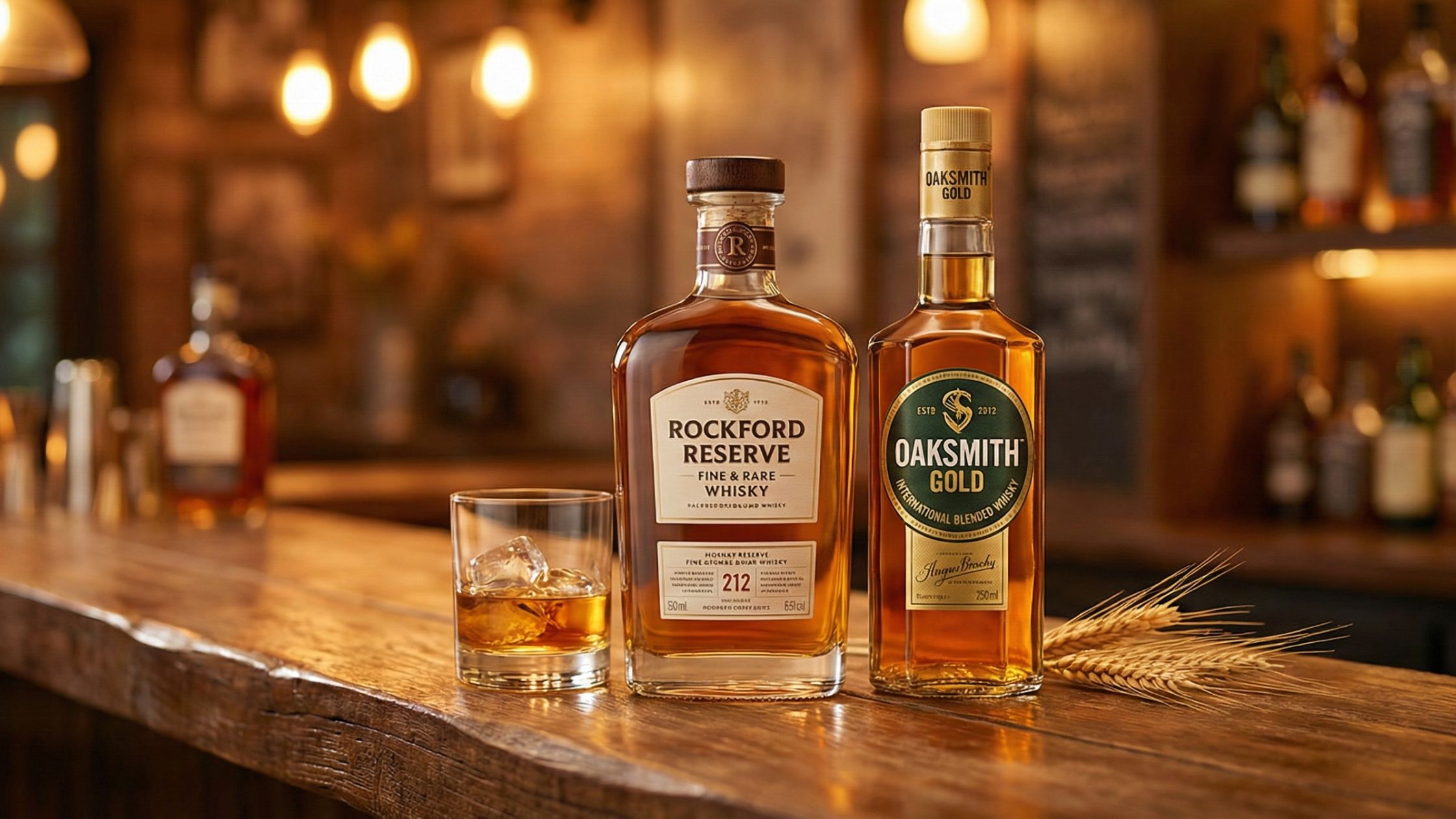 A bottle of Aperol and cocktail illustrations